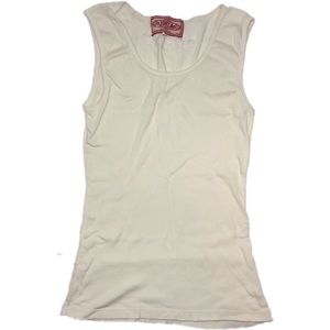 Johnny was ribbed cream classic tank top sz L